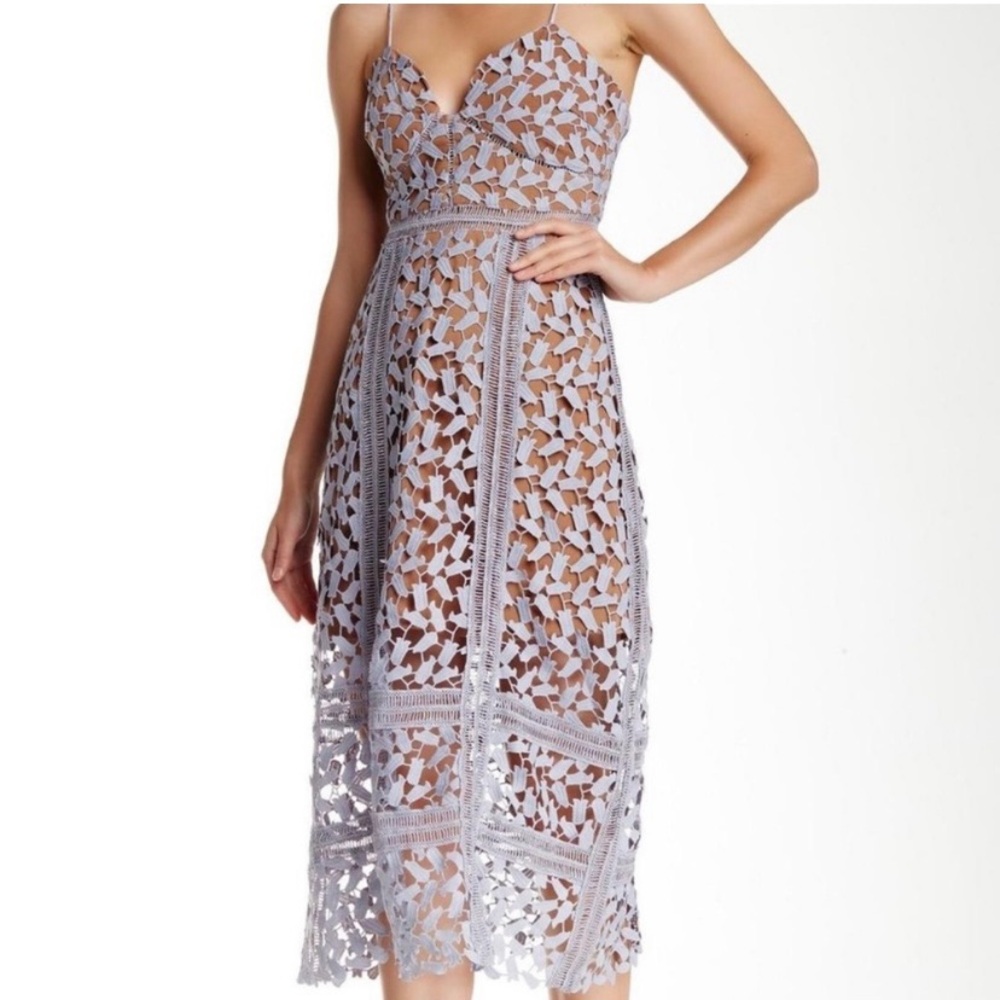 Elliatt 3D Lace Dress in Lilac